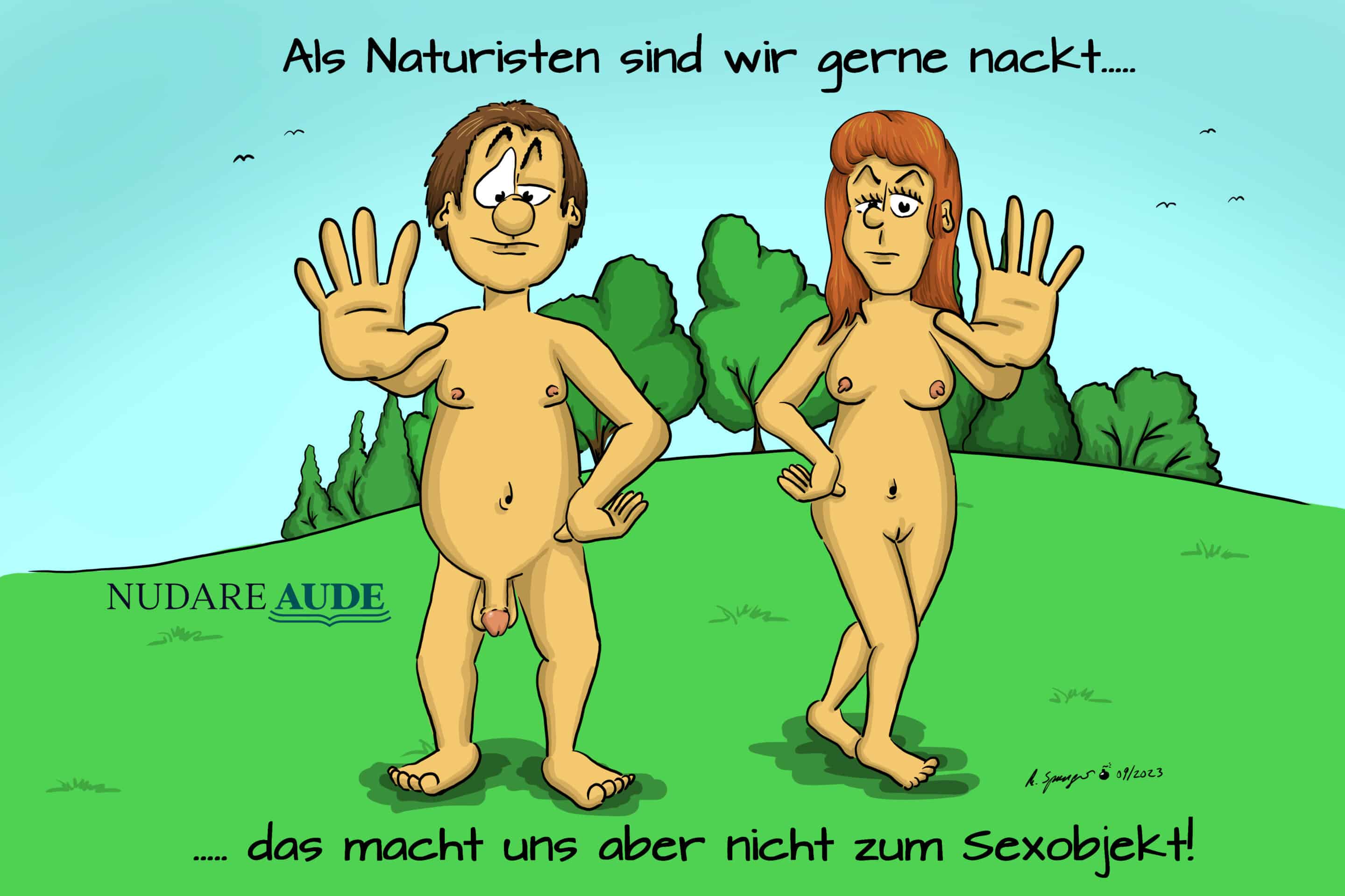 Kopplung von Sex und Nacktsein | Cartoon