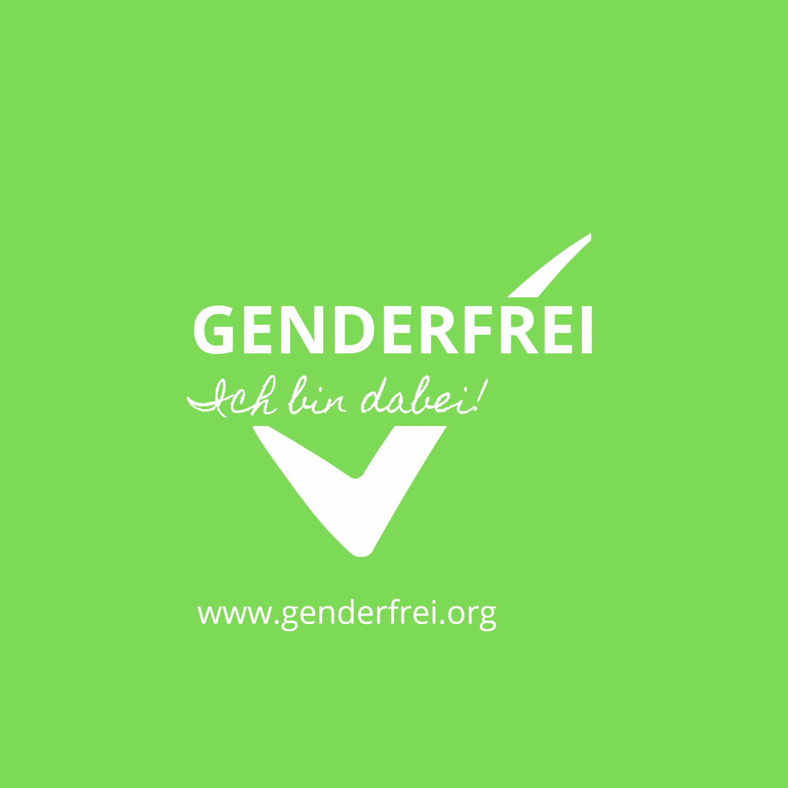Krieg der Gendersterne: Bist du fürs Gendern oder für wahre menschliche Vielfalt? - Logo der Aktion Genderfrei