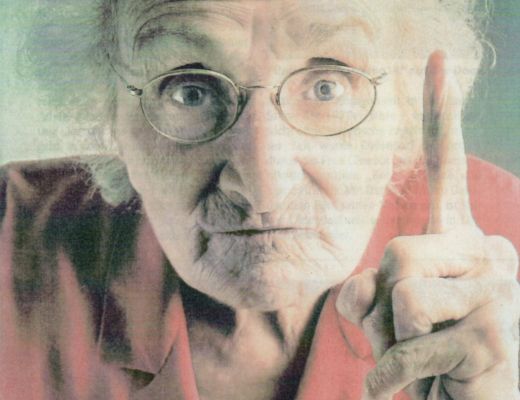 Nacktheit ist ein Menschenrecht | Erhobener Zeigefinger eines Nacktheitsgegners