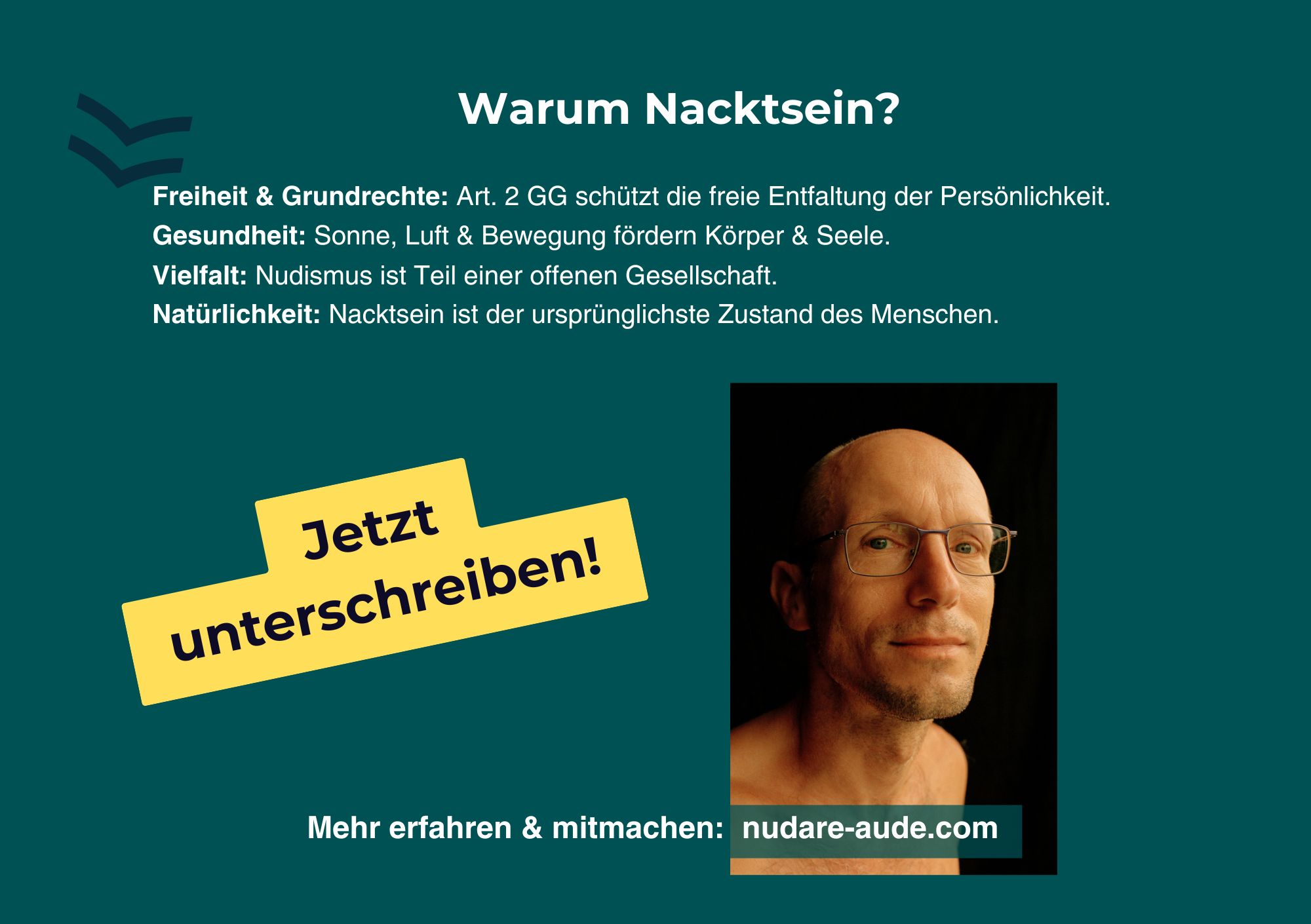 Nudare aude! | Aufruf: Nacktsein ist frei sein! | Aktualitätshinweis