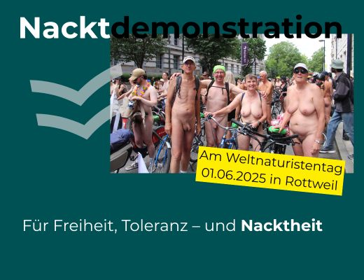 Nudare aude! | Plakat Nacktdemonstration